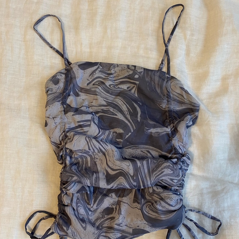 Urban outfitters printed cinched top